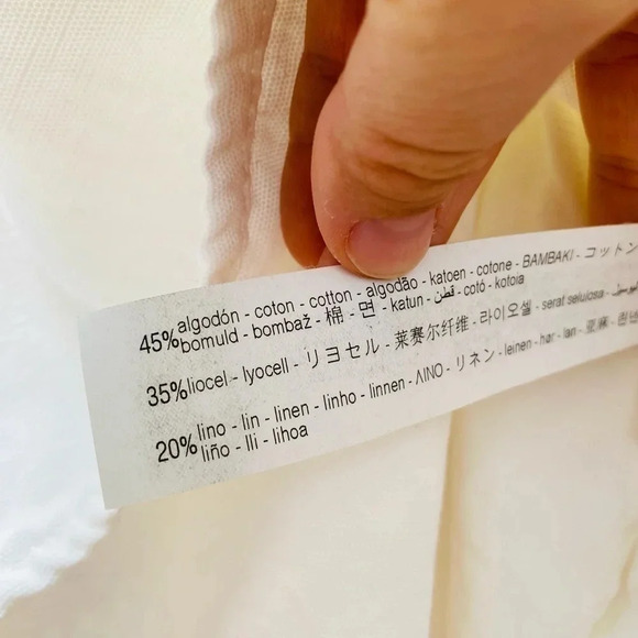 ZARA - TRF Cotton Linen  Blend Balloon Sleeve Top - Picture 3 of 7